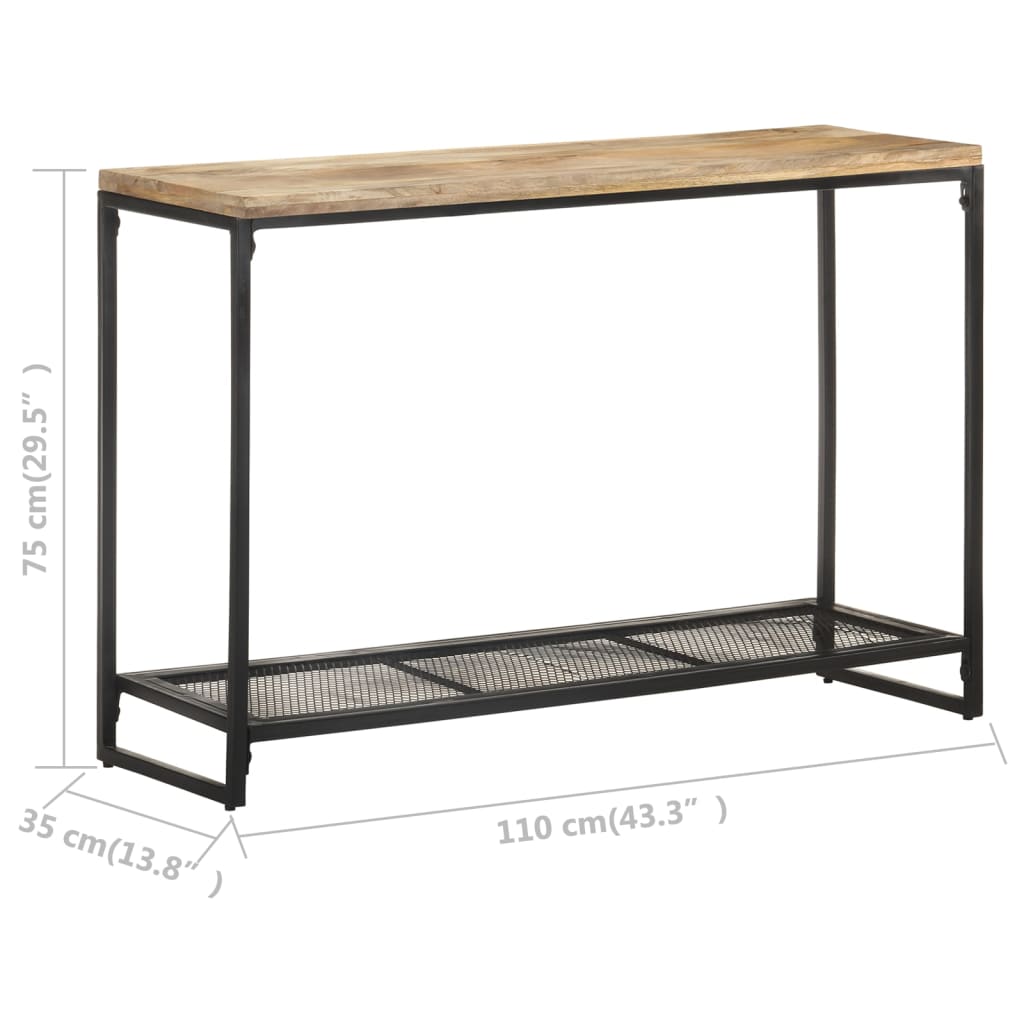 Table console 110x35x75 cm Bois de manguier massif