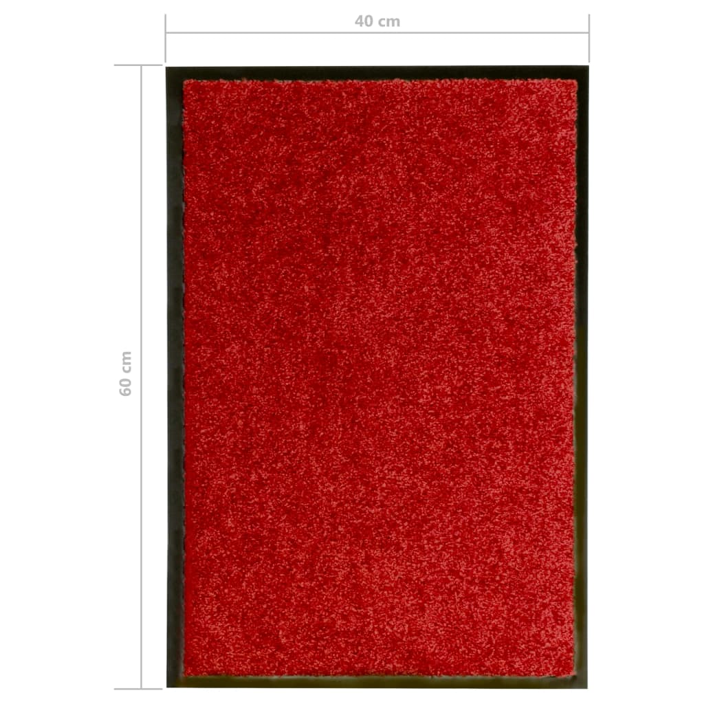 Paillasson lavable Rouge 40x60 cm