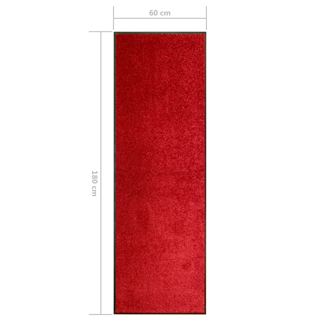 Paillasson lavable Rouge 60x180 cm