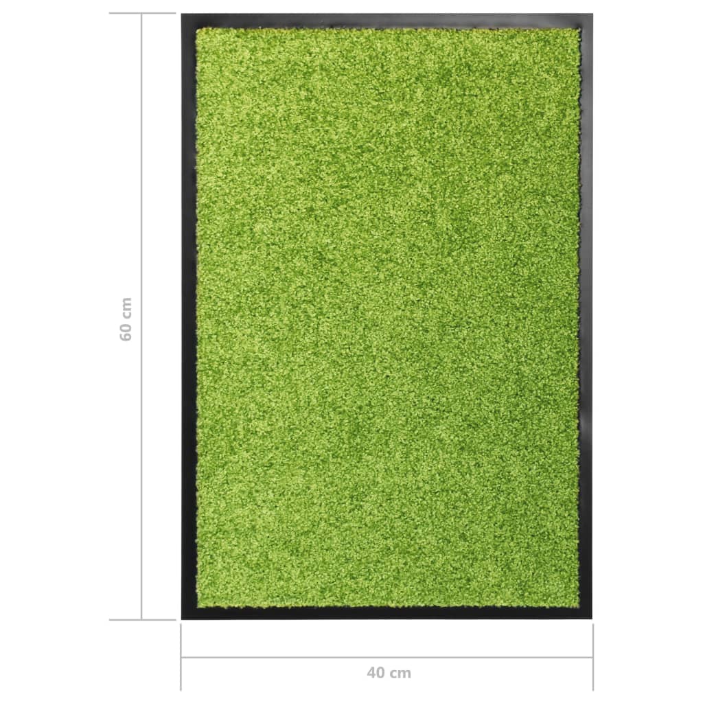 Paillasson lavable Vert 40x60 cm