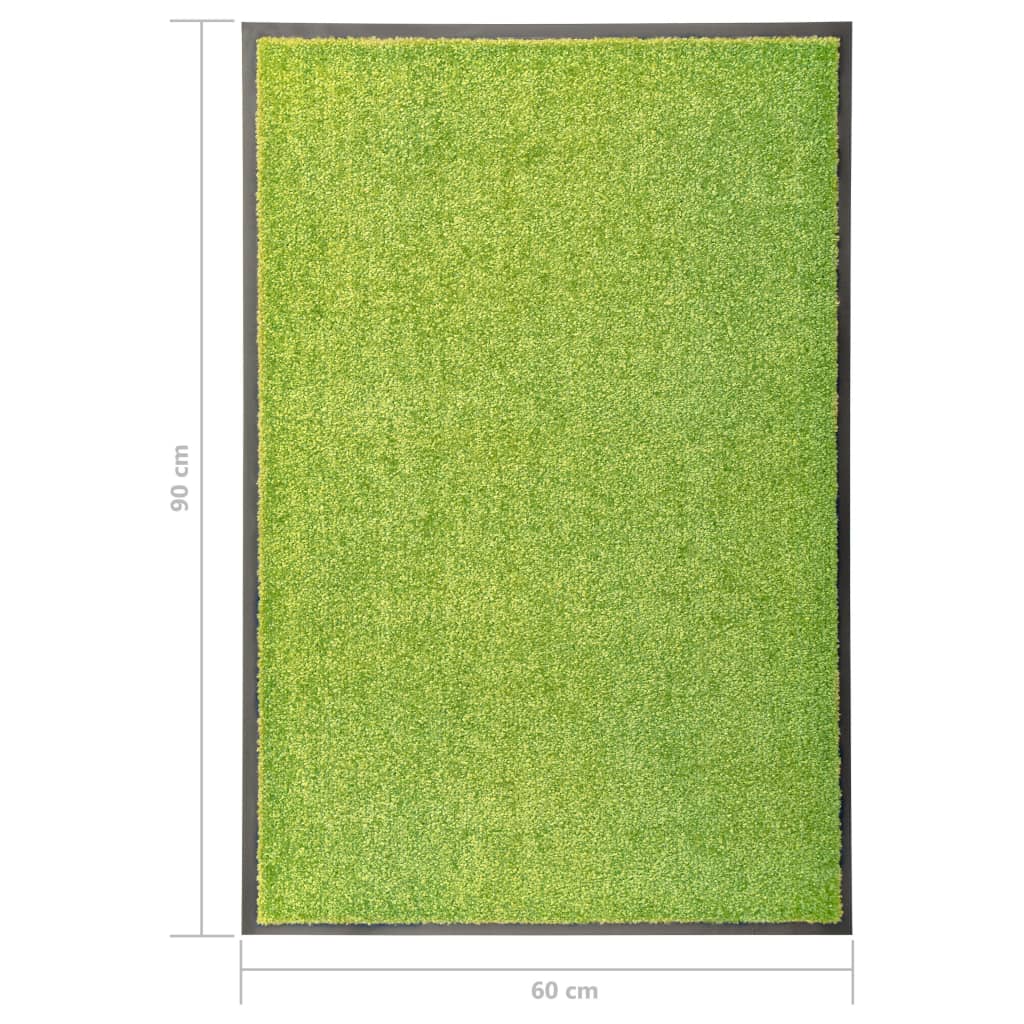 Paillasson lavable Vert 60x90 cm