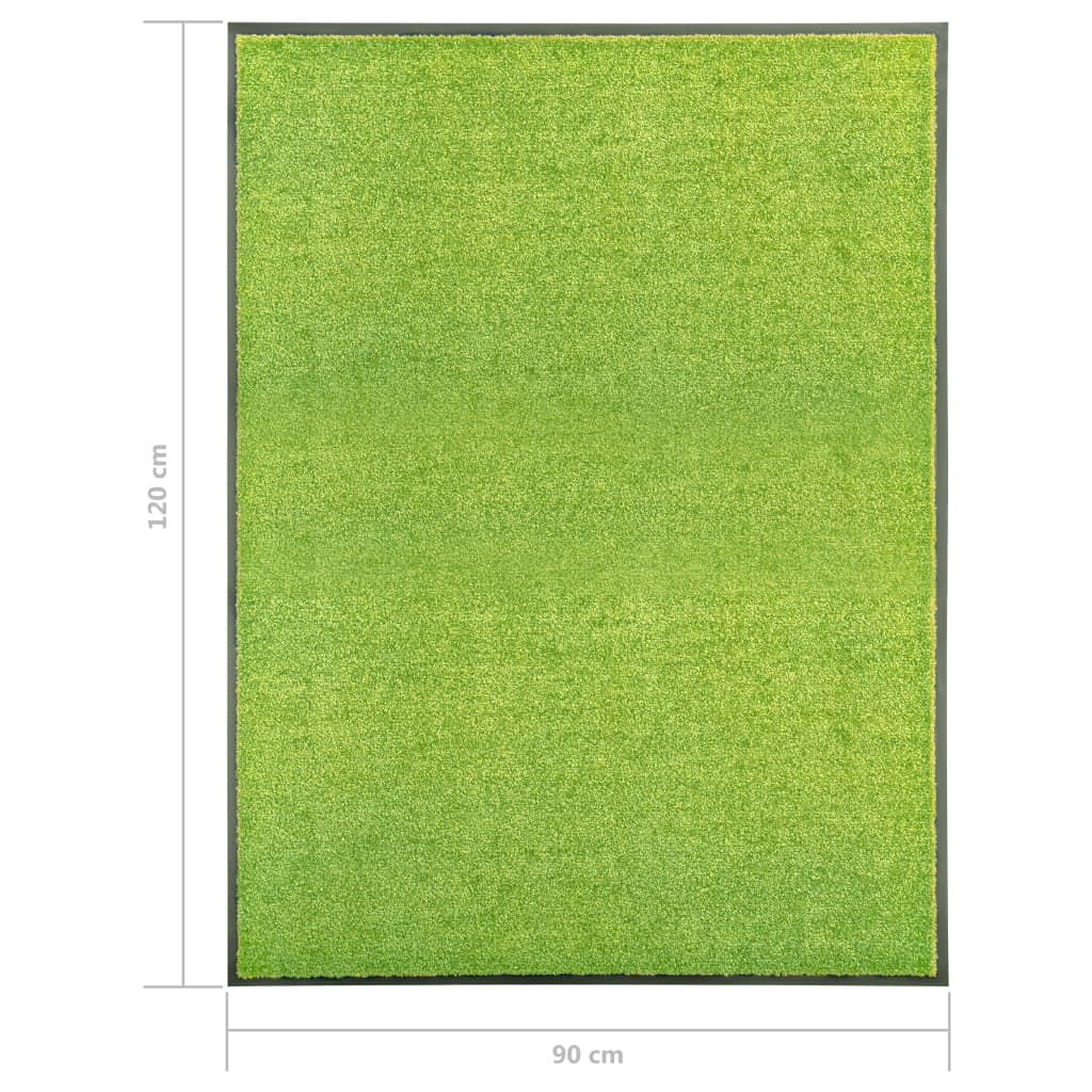 Paillasson lavable Vert 90x120 cm