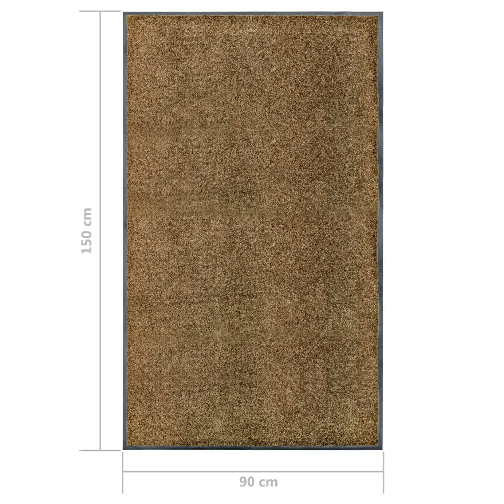 Paillasson lavable Marron 90x150 cm