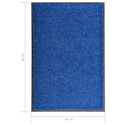 Paillasson lavable Bleu 60x90 cm