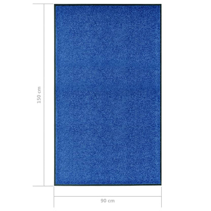 Paillasson lavable Bleu 90x150 cm