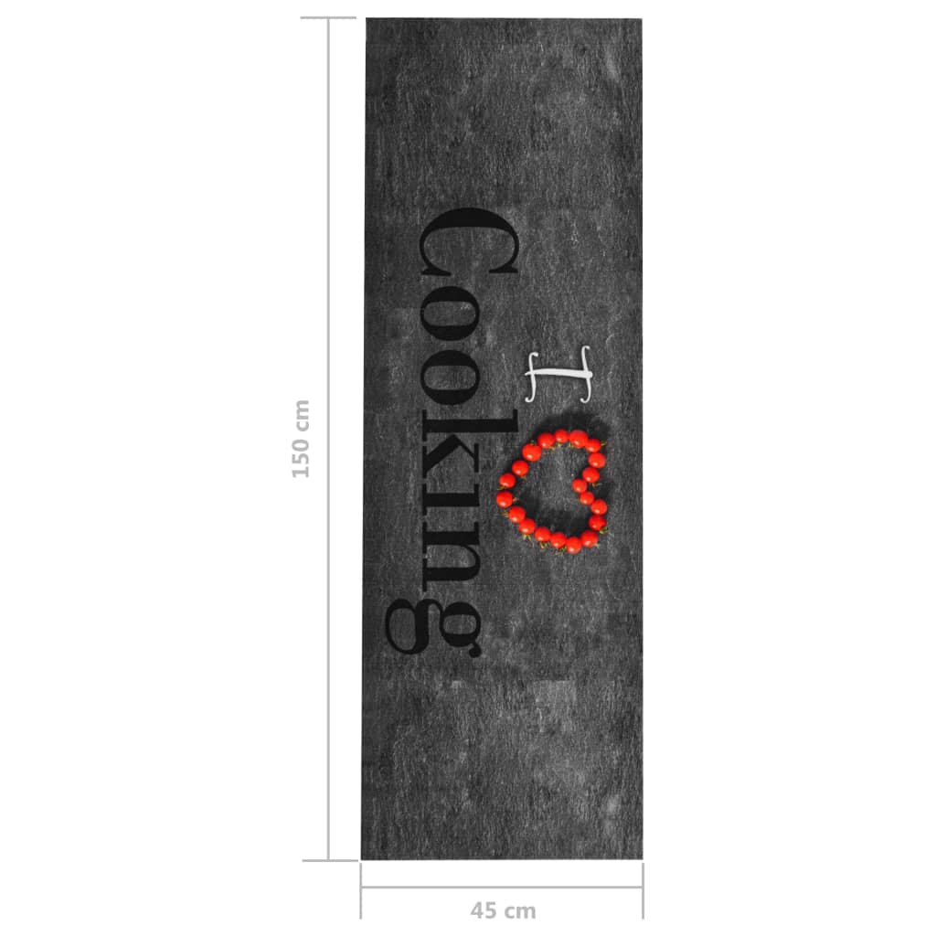 Tapis de sol de cuisine lavable Cooking 45x150 cm