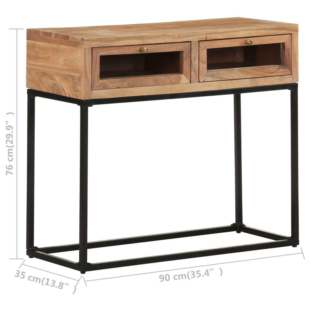 Table console 90x35x76 cm Bois d'acacia massif