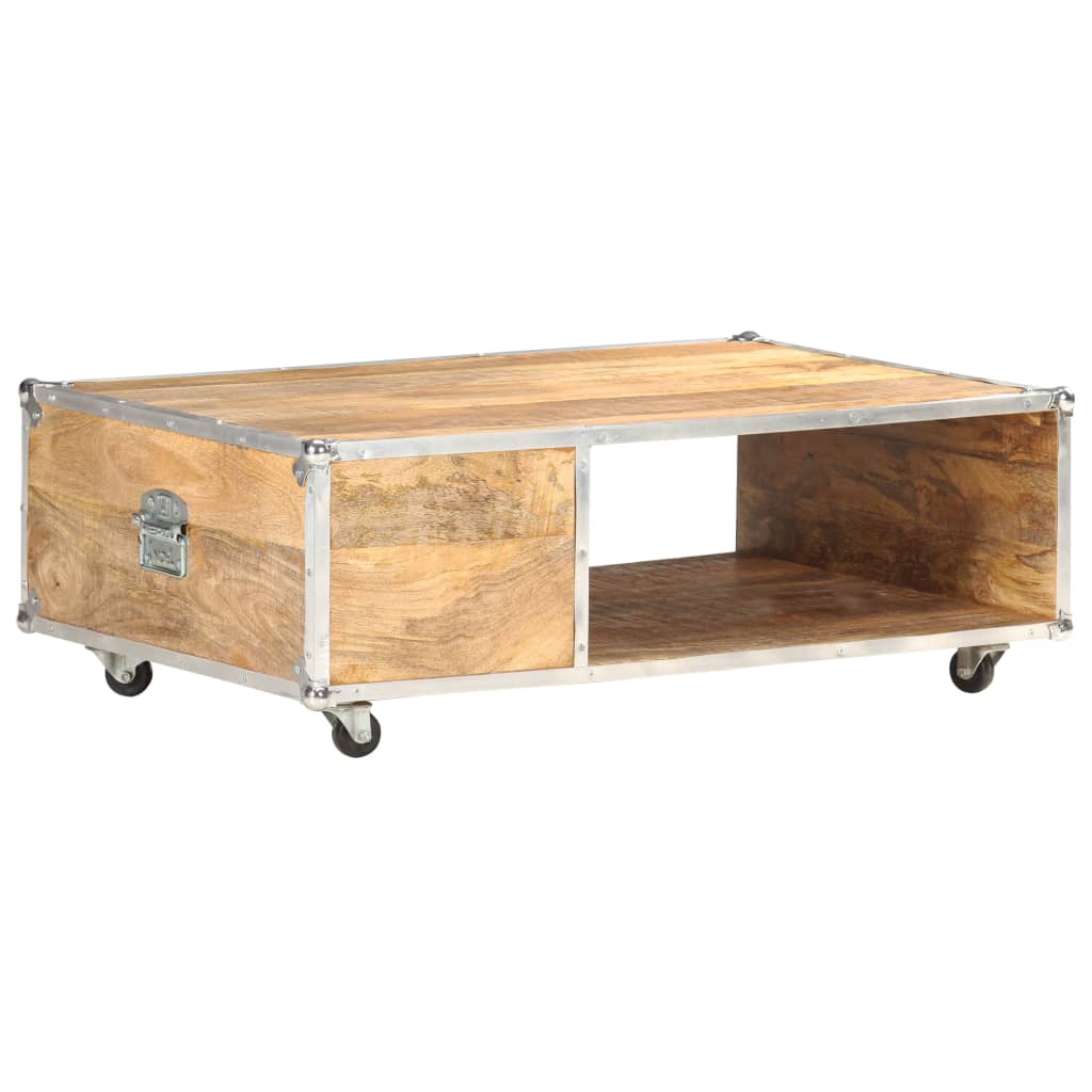 Table basse 89x59x33 cm Bois massif de manguier brut