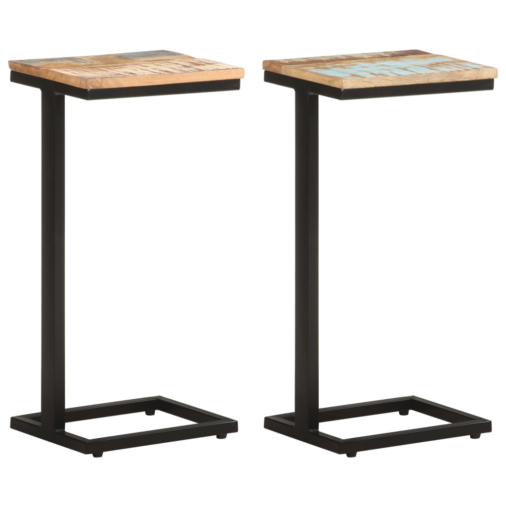 Tables d'appoint 2 pcs 31,5x24,5x64,5 cm Bois de récupération