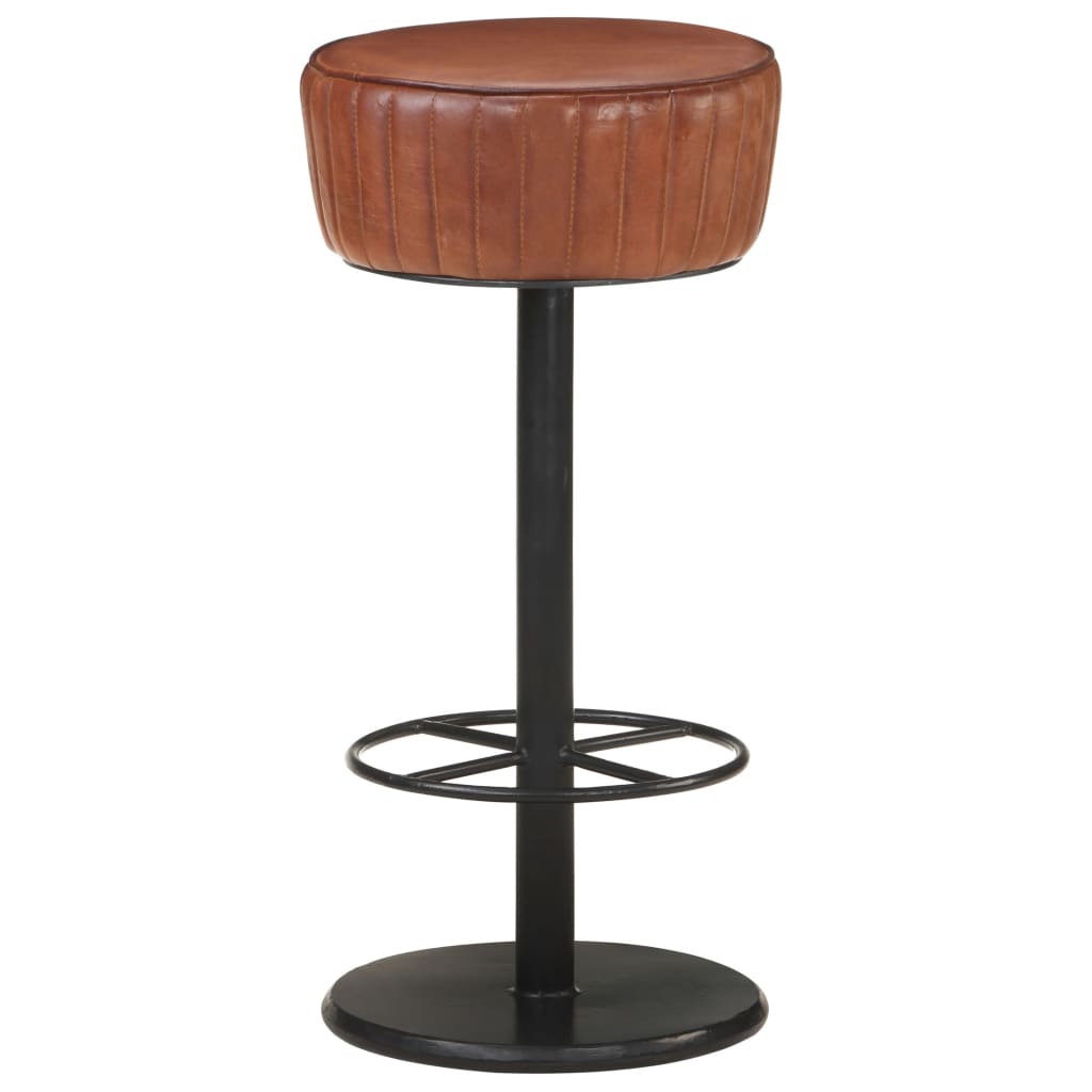 Tabouret de bar Marron Cuir véritable