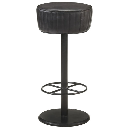 Tabouret de bar Noir Cuir véritable