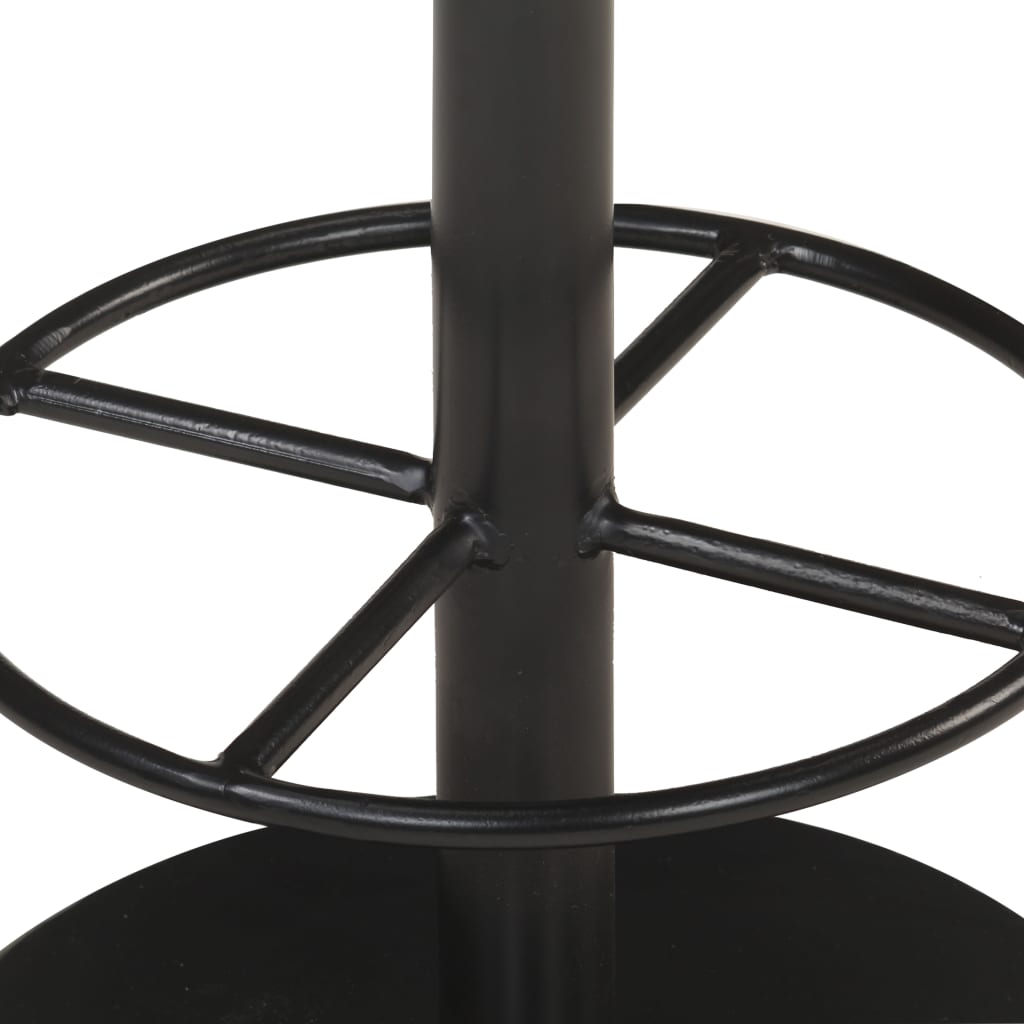 Tabouret de bar Noir Cuir véritable