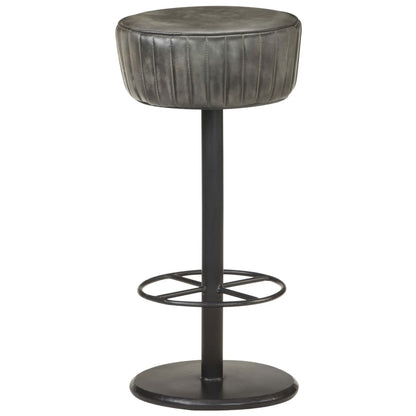 Tabouret de bar Gris Cuir véritable