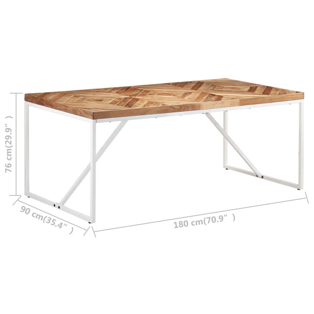 Table à manger 180x90x76 cm Bois massif d'acacia et de manguier