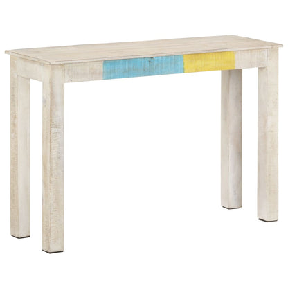 Table console Blanc 115x35x77 cm Bois de manguier brut