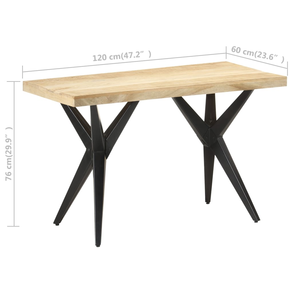 Table à manger 120x60x76 cm Bois de manguier massif