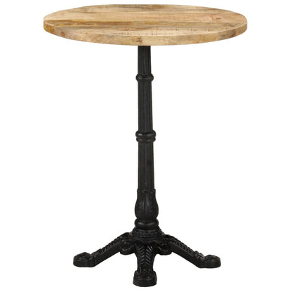 Table de bistro Ø60x76 cm Bois de manguier brut