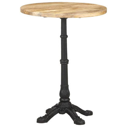 Table de bistro Ø60x76 cm Bois de manguier brut