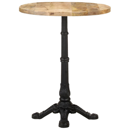 Table de bistro Ø60x76 cm Bois de manguier brut