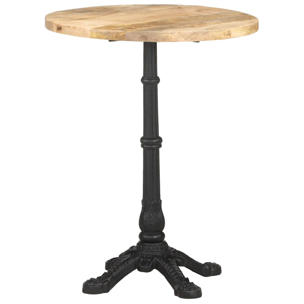 Table de bistro Ø60x76 cm Bois de manguier brut