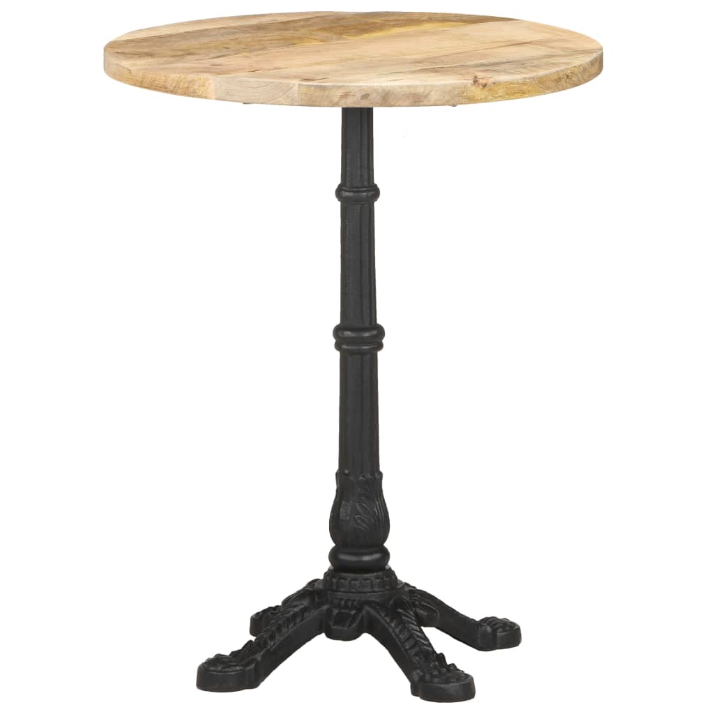 Table de bistro Ø60x76 cm Bois de manguier brut