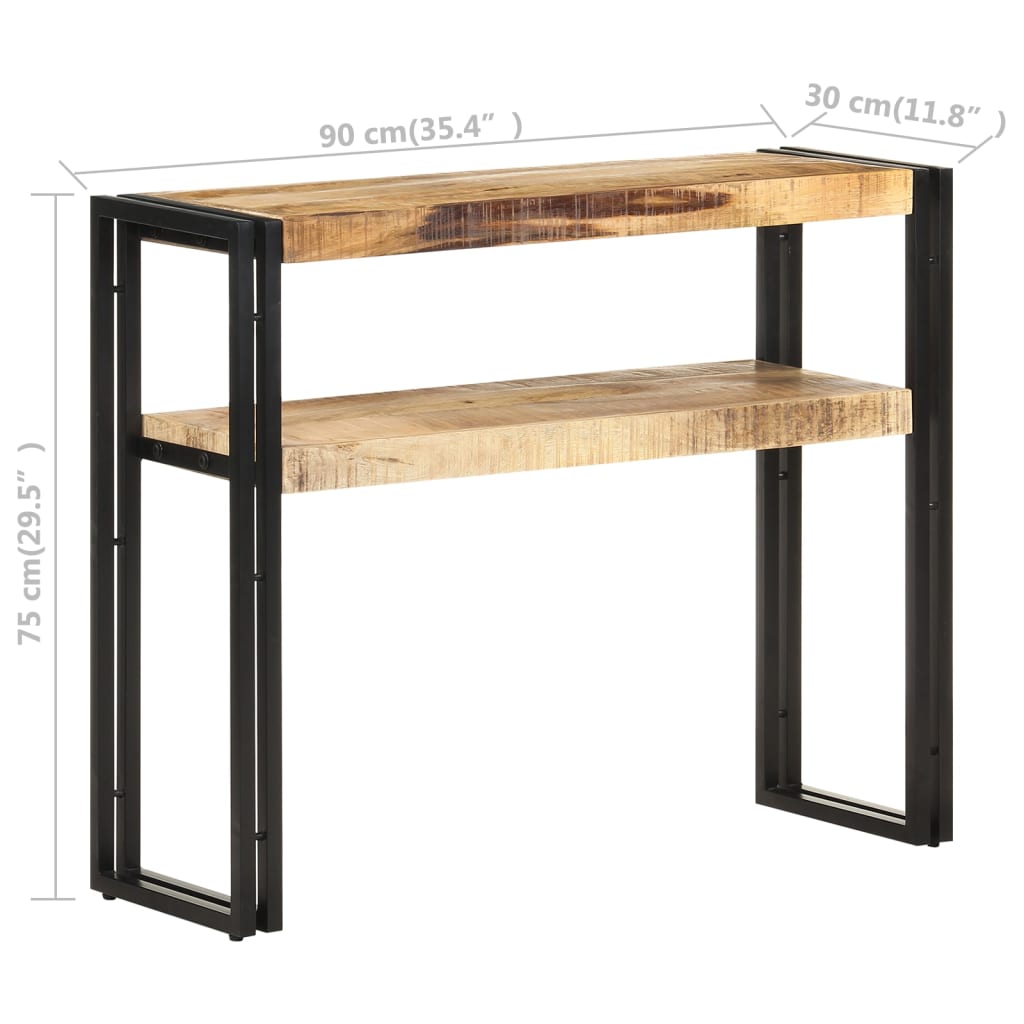 Table console 90x30x75 cm Bois de manguier brut