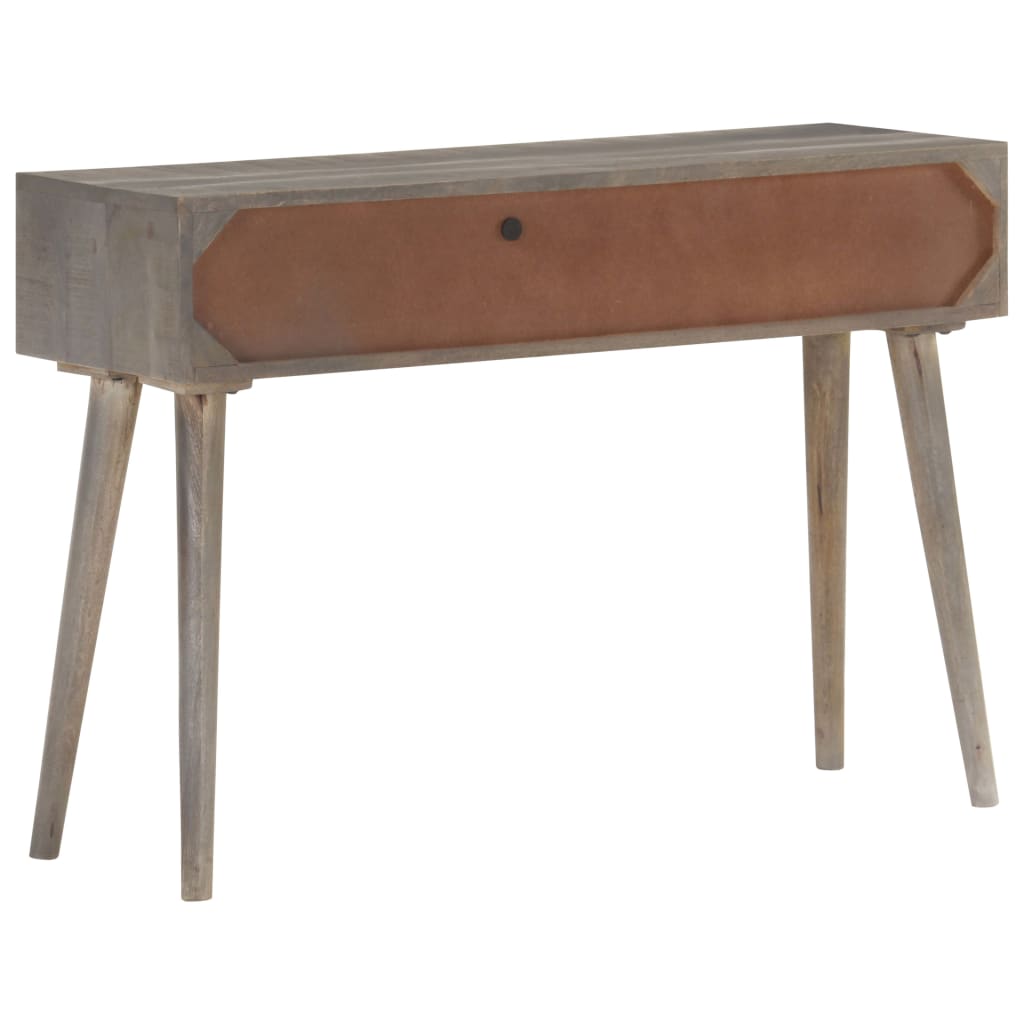 Table console Gris 110x35x75 cm Bois de manguier massif brut