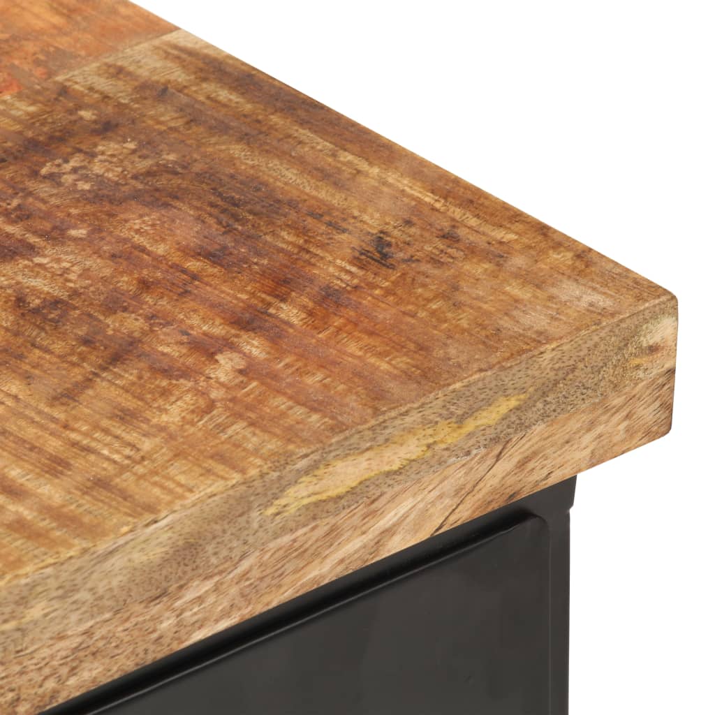 Table de chevet 40x30x52 cm Bois de manguier brut