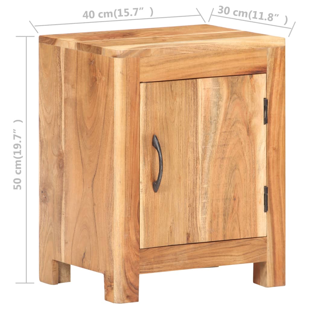 Table de chevet 40x30x50 cm Bois d'acacia massif