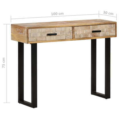 Table console 100x30x75 cm Bois de manguier massif