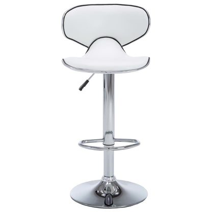 Tabourets de bar 2 pcs blanc similicuir