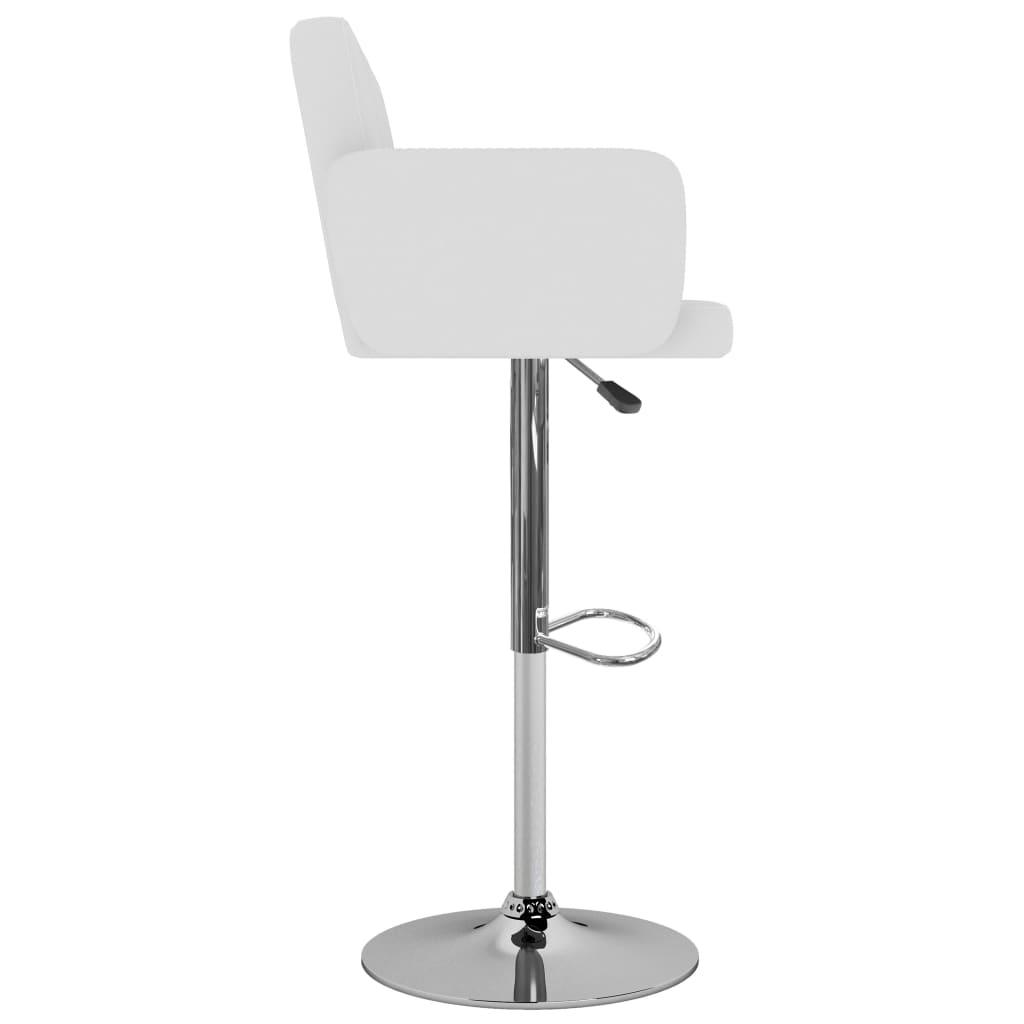 Tabourets de bar lot de 2 blanc similicuir