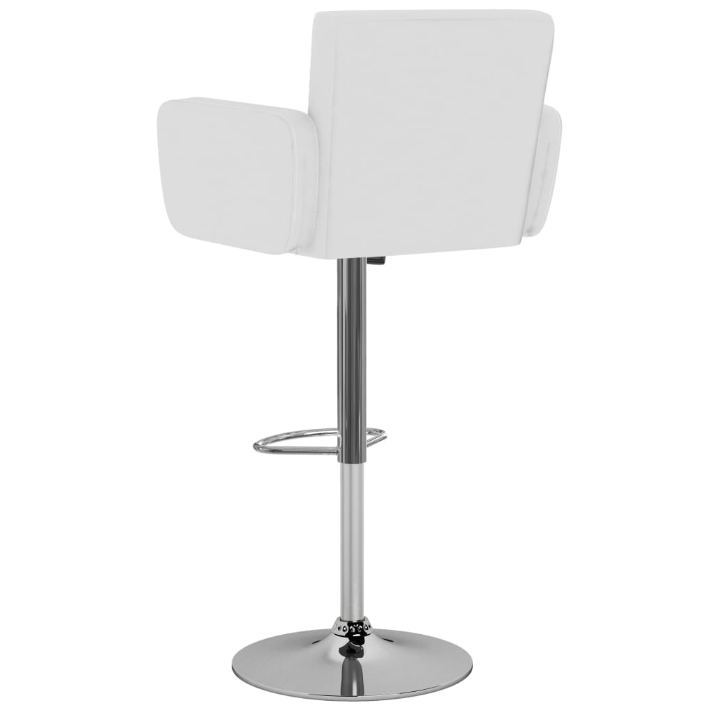 Tabourets de bar lot de 2 blanc similicuir