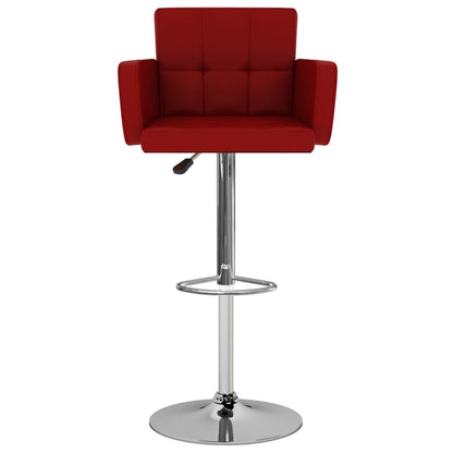 Tabourets de bar lot de 2 rouge bordeaux similicuir