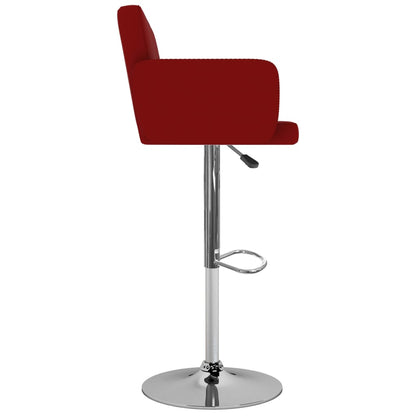 Tabourets de bar lot de 2 rouge bordeaux similicuir