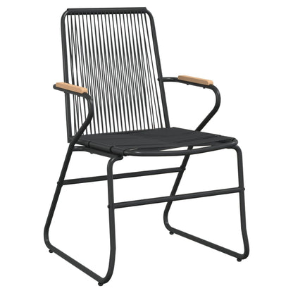 Chaises de jardin lot de 2 noir 58x59x85,5 cm Rotin PVC