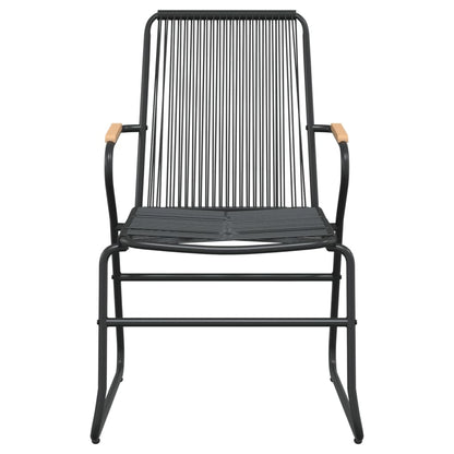 Chaises de jardin lot de 2 noir 58x59x85,5 cm Rotin PVC