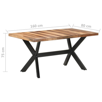 Table de salle à manger 160x80x75 cm Bois avec finition miel