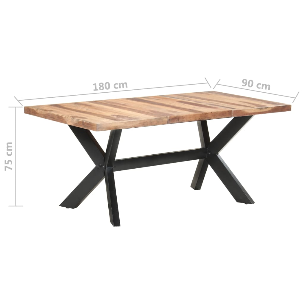 Table de salle à manger 180x90x75 cm Bois avec finition miel