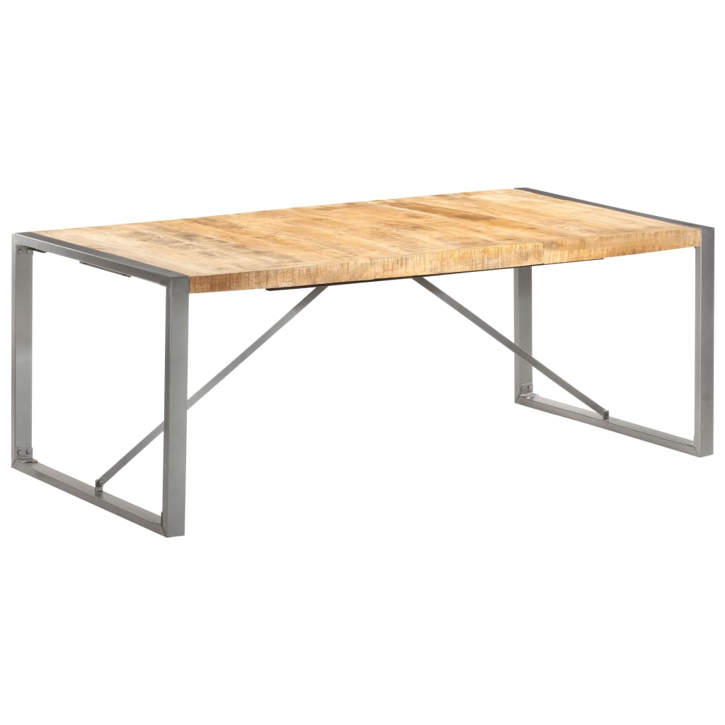 Table à manger 200x100x75 cm Bois de manguier massif brut