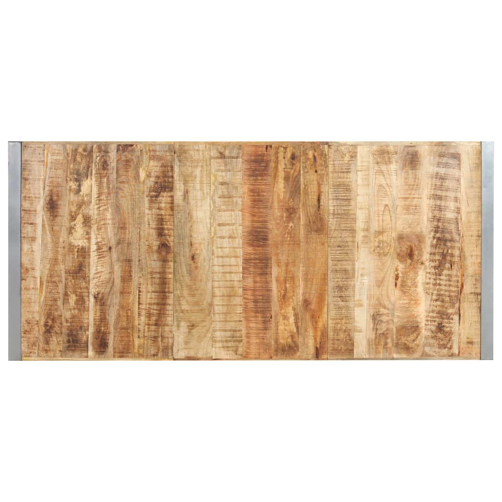 Table à manger 220x100x75 cm Bois de manguier massif brut