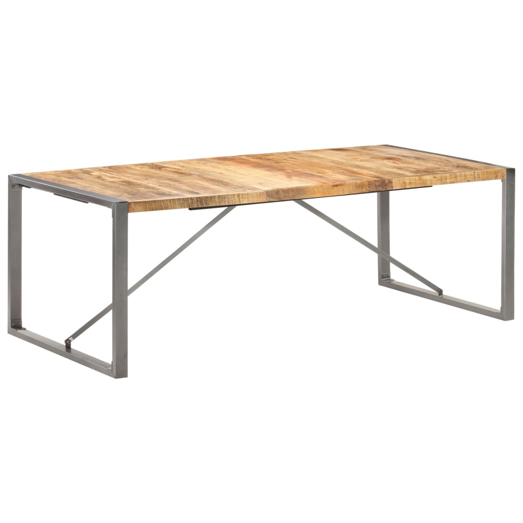 Table à manger 220x100x75 cm Bois de manguier massif brut