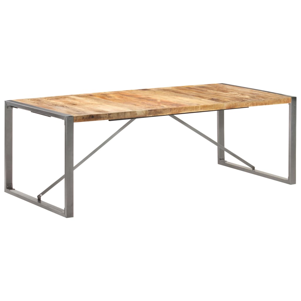 Table à manger 220x100x75 cm Bois de manguier massif brut