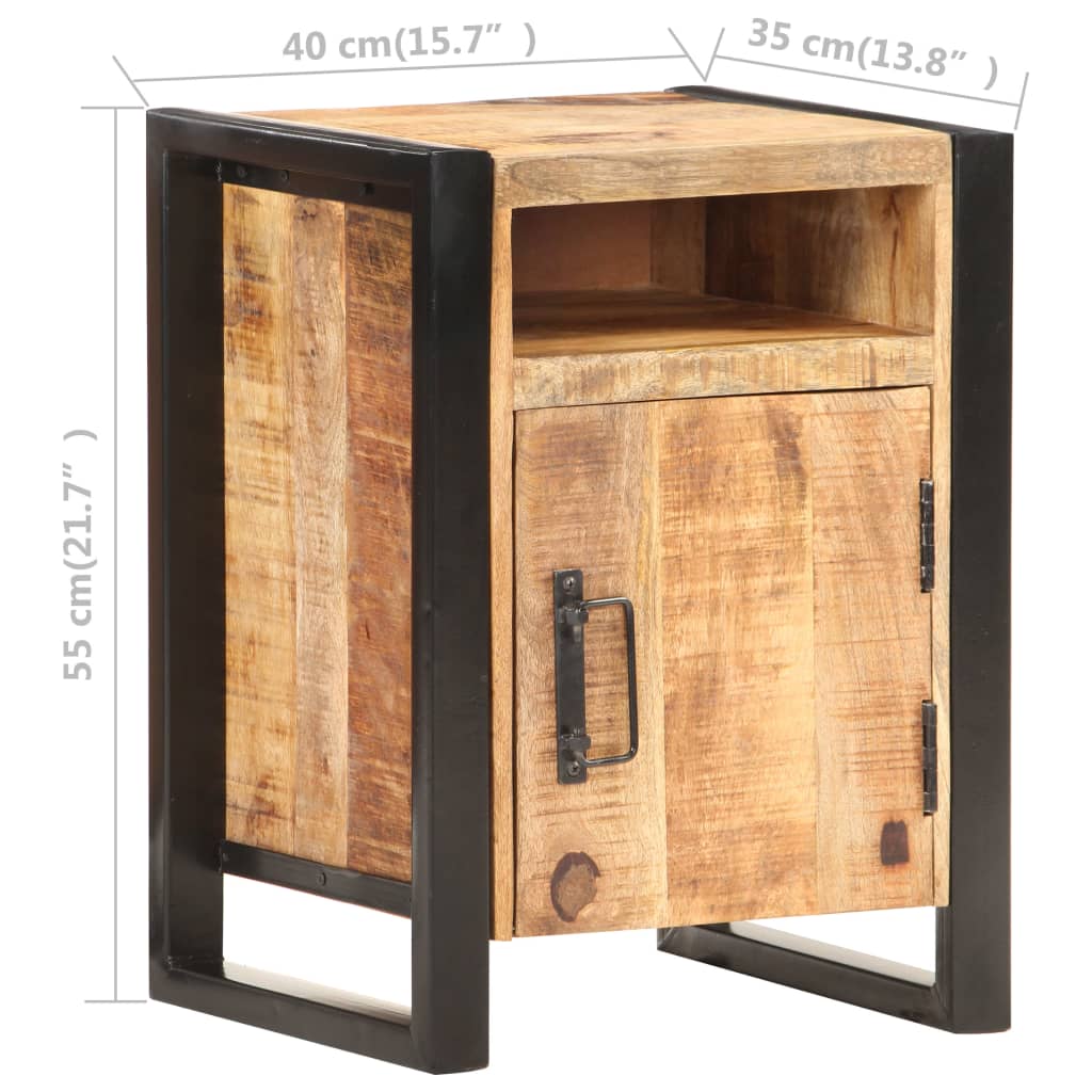 Table de chevet 40x35x55 cm Bois de manguier solide