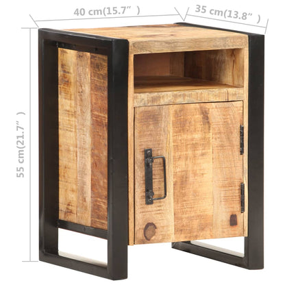 Table de chevet 40x35x55 cm Bois de manguier solide