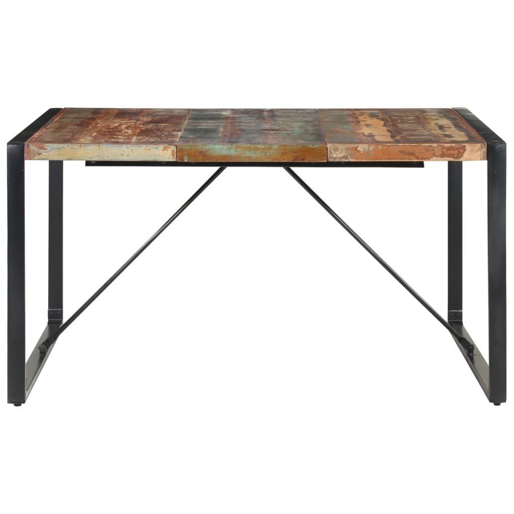 Table à manger 140x140x75 cm Bois de récupération massif