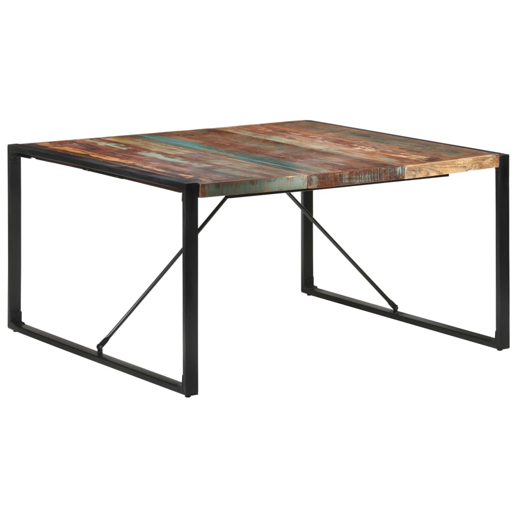 Table à manger 140x140x75 cm Bois de récupération massif