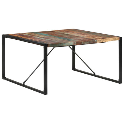 Table à manger 140x140x75 cm Bois de récupération massif