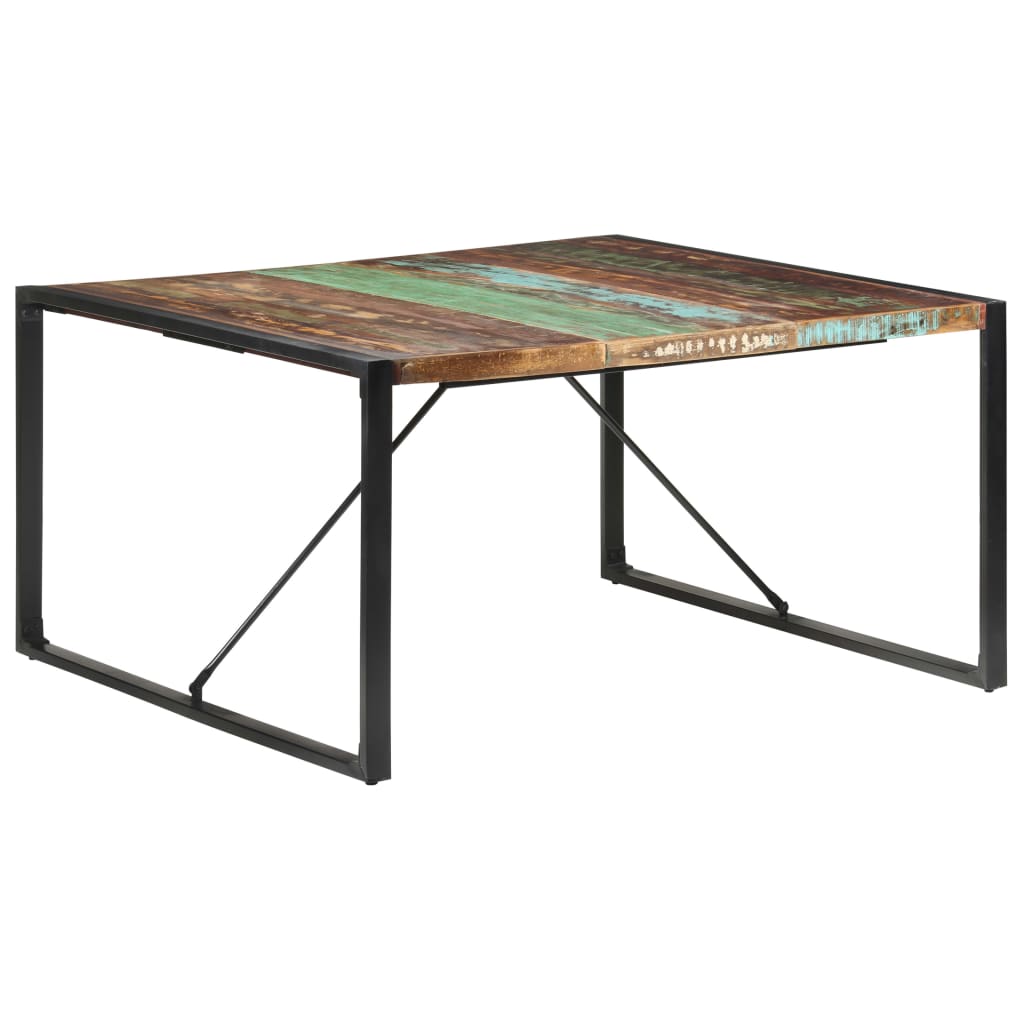 Table à manger 140x140x75 cm Bois de récupération massif