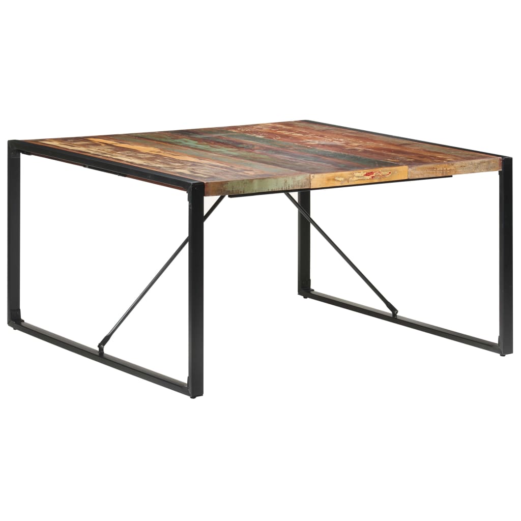 Table à manger 140x140x75 cm Bois de récupération massif